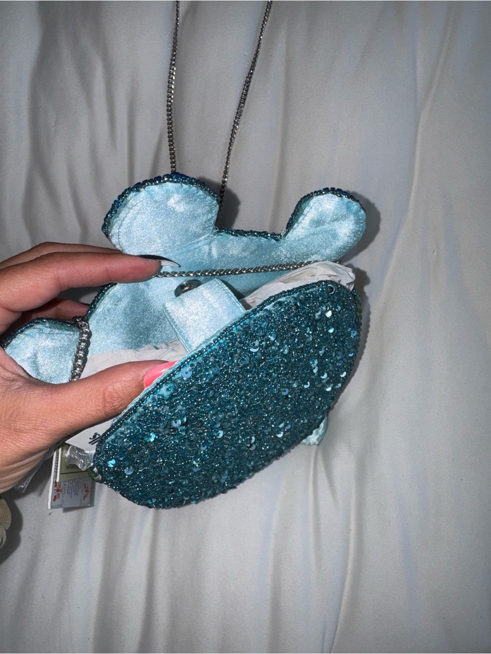 Blue Sea Turtle Beaded Shoulder Bag/Crossbody Bag Handmade in India New with Tag - Picture 8 of 15